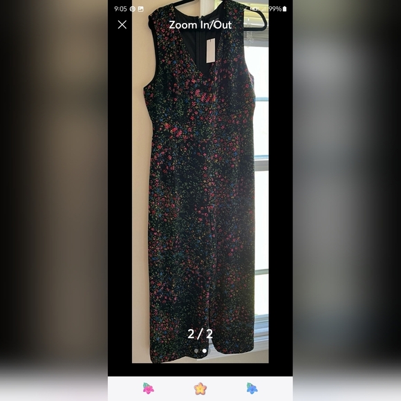 🍁🍂NWT Sugarlips 2x Garden State of Mind Larah Wide Leg Jumpsuit - Picture 5 of 5